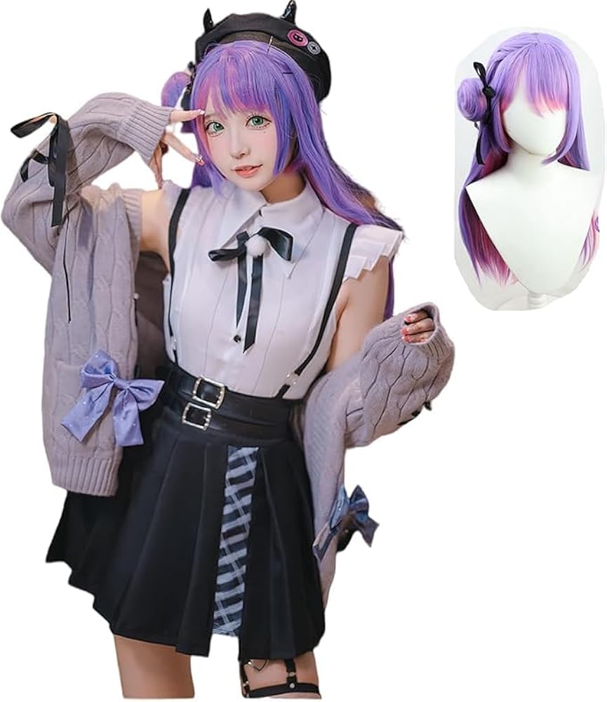 【ウィッグ付き】常闇トワ コスプレ Amazon.co.jp: [COSSA] ウイッグ 付き 常闇トワ コスプレ 衣装